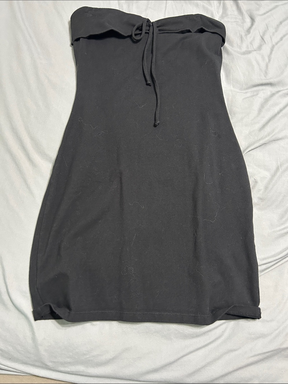 wild fable Strapless Black Tie-Front Mini Dress
